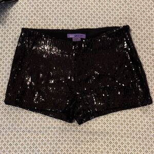 Black Sequin Shorts